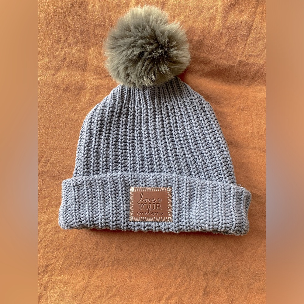 Love Your Melon Pom Beanie - Gray